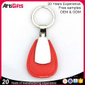 Custom cheap metal engraved key chain leather